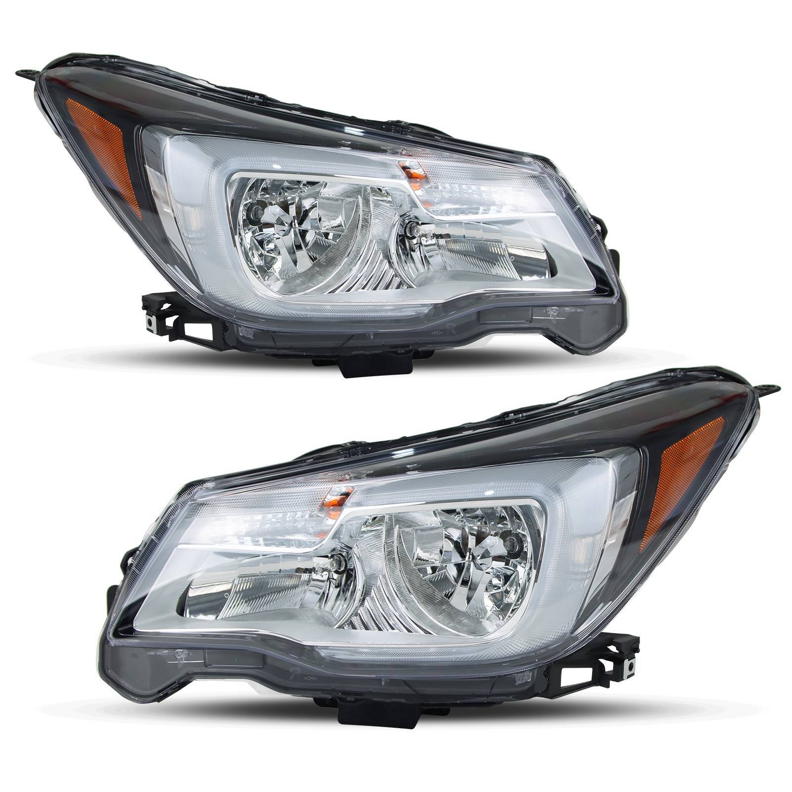 2017-2018 Subaru Forester Headlight Assembly Pair - Direct Fit Replacement