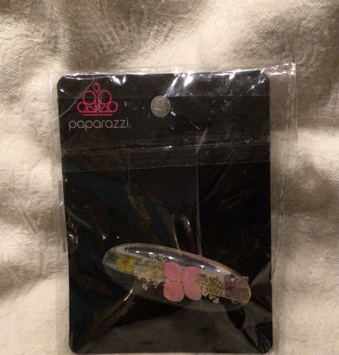 VINTAGE Paparazzi Floral Flurry Pink Multi Hair Clip BNWT