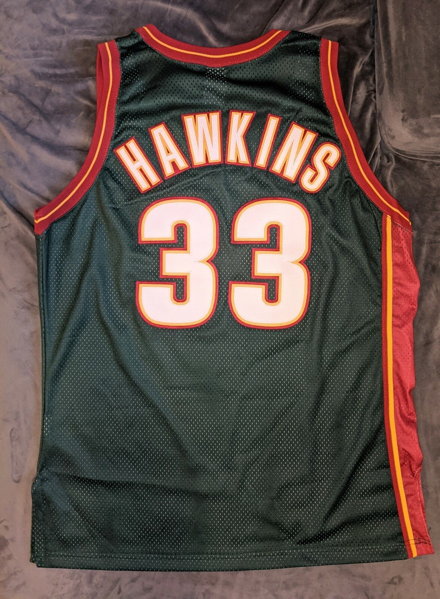 HERSEY HAWKINS Champion Seattle Supersonics Authentic Green Jersey