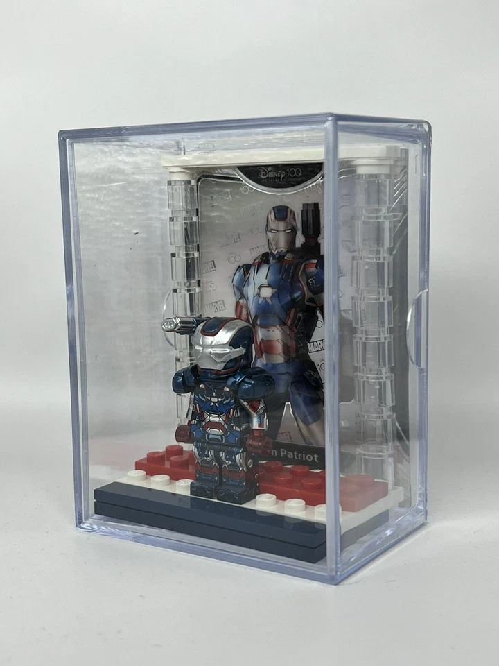 Estojo de exibição colecionável Force Pack minifig para Lego Marvel Iron Patriot personalizado - Imagem 3 de 4