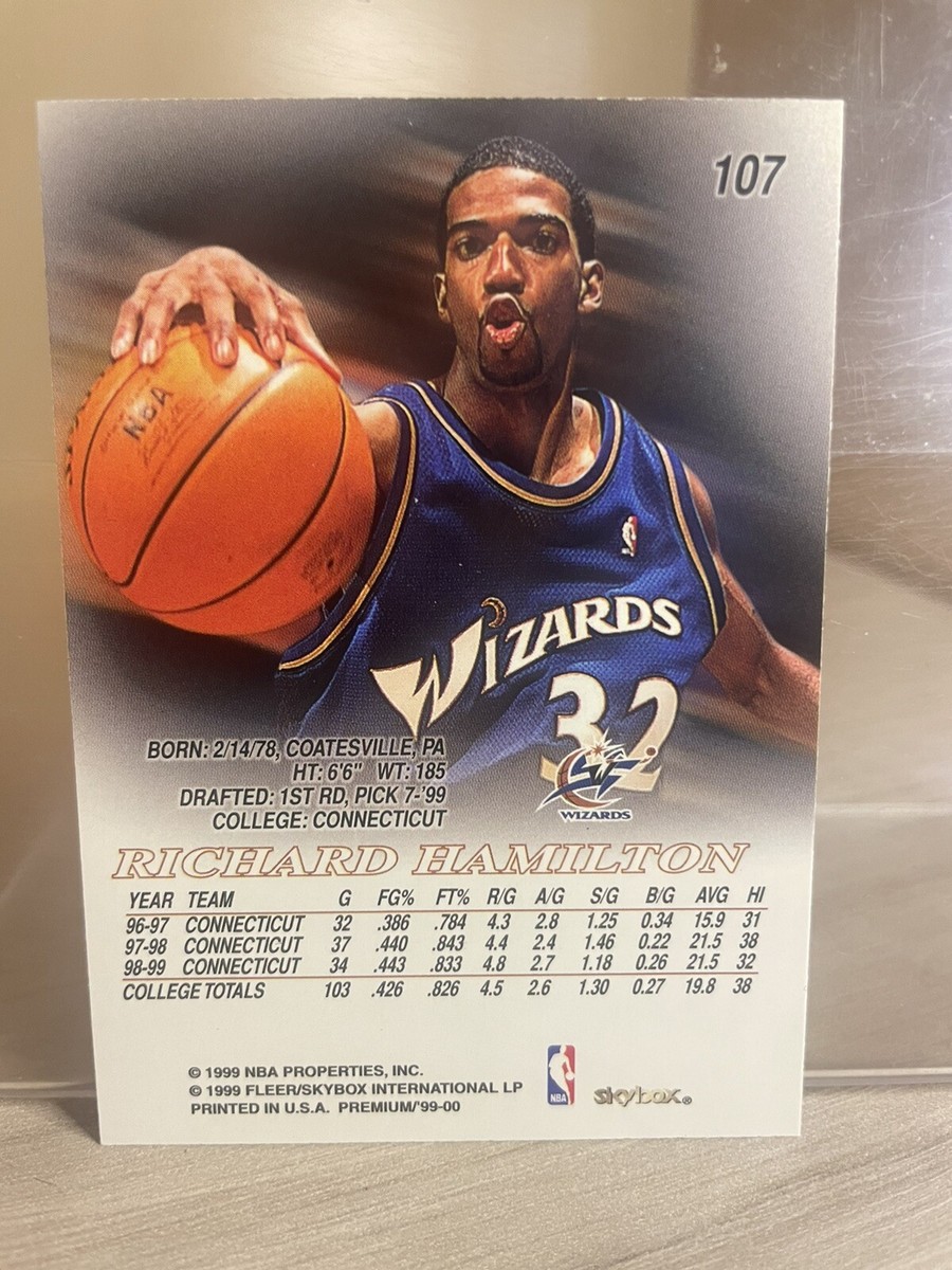 Richard Hamilton 1999-00 Skybox Premium Basketball RC Rookie #107 