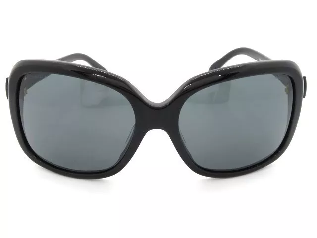 Near MINT CHANEL COCO Logos CC 5171-A Bow Black Sunglasses