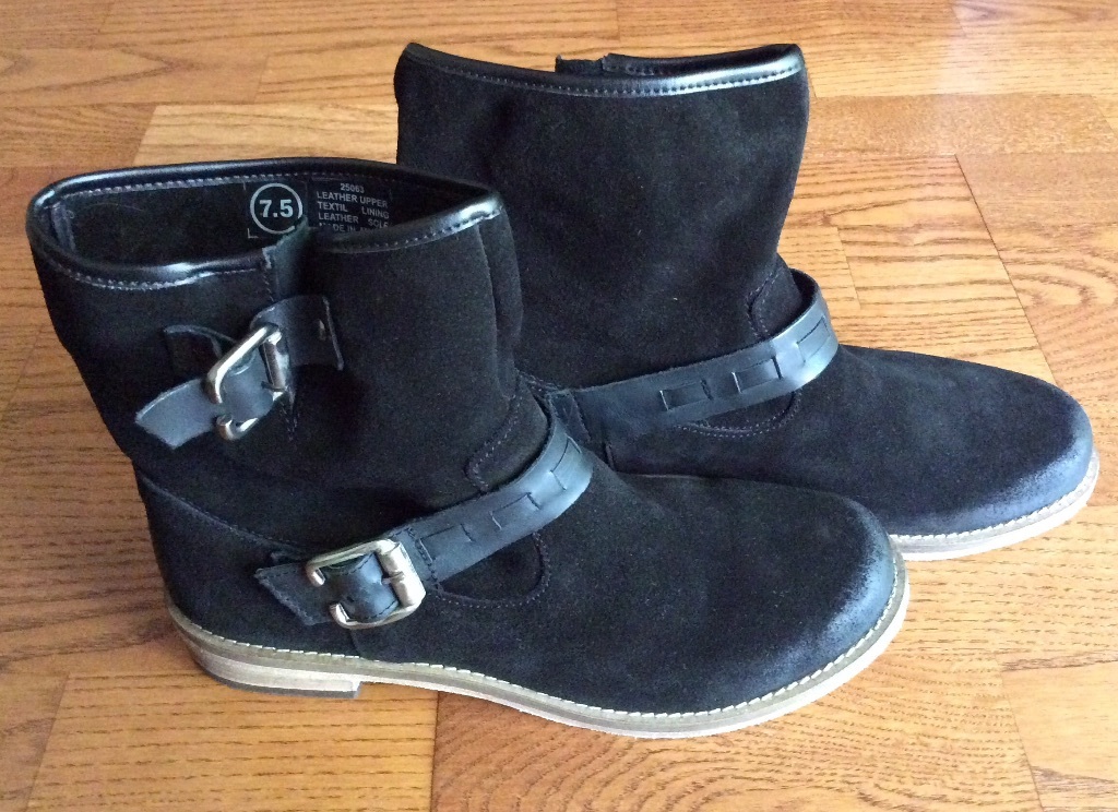 Charles Charles Charles David En Daim Noir Slip-Sur Cheville Bottes Avec Accent Boucles (taille 7.5 m) b59c2e Charles Charles Charles David En Daim Noir Slip-Sur Cheville Bottes Avec Accent Boucles (taille 7.5 m) b59c2e