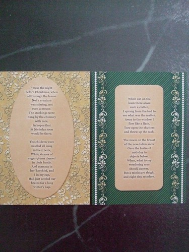 Hunkydory 24 mezcla Toppers de ""Twas the Night Before Christmas"" ver fotos ver descend - Imagen 8 de 8