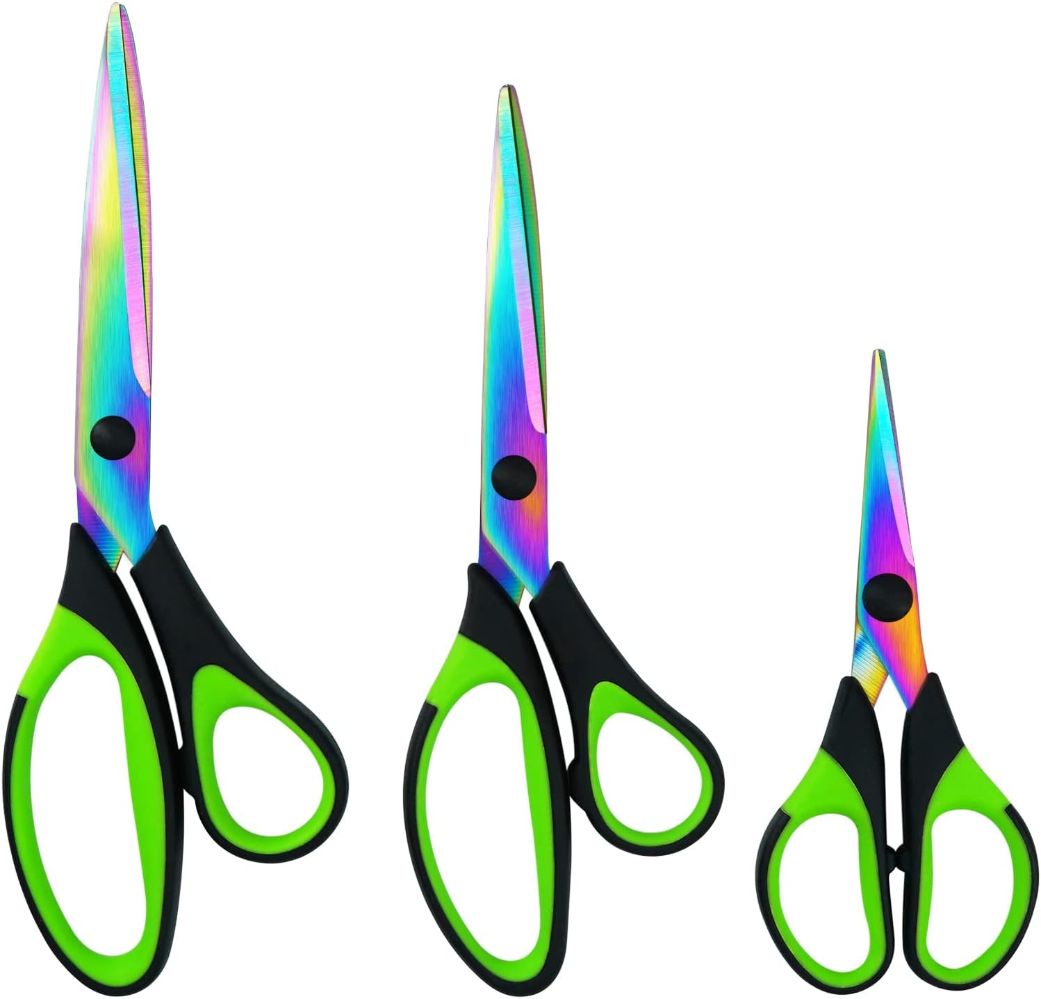 Scissors All Purpose,Heavy Duty Sharp Titanium Blades Scissors with Rubber Soft-image