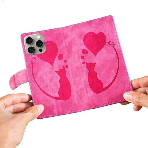 Leather Wallet Cat Phone Case For iPhone 16 15 14 13 12 11 Pro Max 6 7 8 SE - Picture 47 of 85