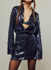 Free People Sophie Sequin Mini Dress Women Size Small P NWT Night Out FLAWED