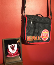 VINTAGE LIVERPOOL F.C. MESSENGER BAG & MIRROR L.F.C. - COLLECTABLE MEMORABILIA