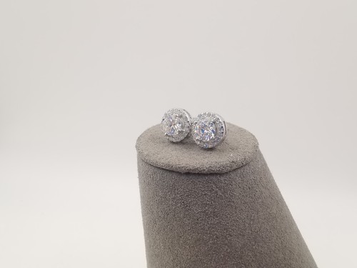 0.5CT Round Cut VVS1/D Real 5mm Moissanite Solitaire StudEarrings Hallmark PT950 - Picture 6 of 23