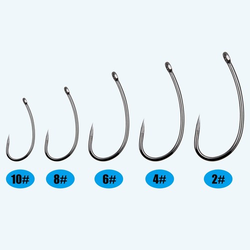 Barbless Fishing Hooks 180pcs Carp Fishing Hooks Barbless Carp Hooks Circle H... - Picture 3 of 6