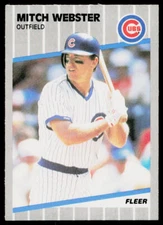 1989 Fleer Mitch Webster #442 Chicago Cubs