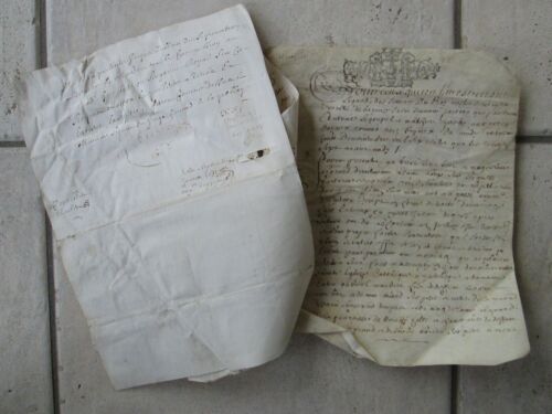 Liasse MS : contrat de mariage, fermage de BAYEUX, 1687/1693. - Foto 3 di 5