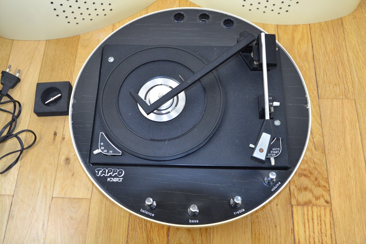 Platine Vinyle Vintage TAPPO KONTACT - Modèle Babybel Rouge - Fonctionnelle
