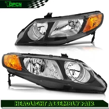 For 2006-2011 Honda Civic Sedan 4Dr Direct Replacement Front Headlights Assembly
