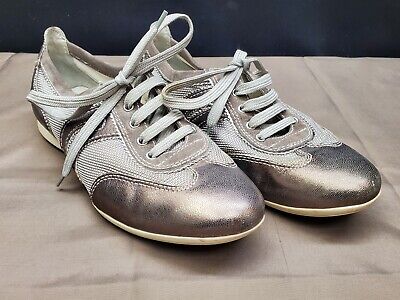 Geox Respira zapatos para mujer Talla 7.5 37 EU tenis deportivos de cuero con cordones | eBay