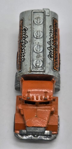 1982 HOT WHEELS Workhorses Peterbilt Tank Truck Orange BW Malaysia Loose 1/64 - Picture 7 of 9