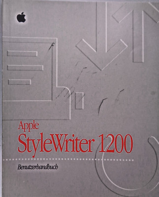 APPLE MACINTOSH -- APPLE STYLEWRITER 1200 BENUTZERHANDBUCH