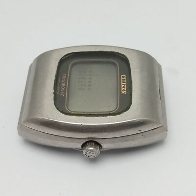 Citizen 60-1136 Crystron Lc Quartz Digital Vintage Watch For