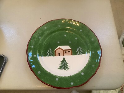 The Cellar LOG CABIN: Set of 2 Salad Plates 2003