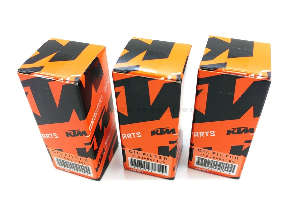Oil Filter Kit 3x EXC SXF XCF XCW 250 350 450 500 505 530 ~07-23 (Notes) #E156 C - Image 4 of 4