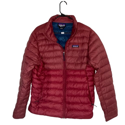 Patagonia Mens Size Medium Down Puffer Sweater Jacket Coat Red Fall 2023 EUC