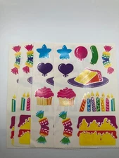 Mrs. Grossman’s Lot Of 4 Sheets POSH Happy Birthday Cake Stickers