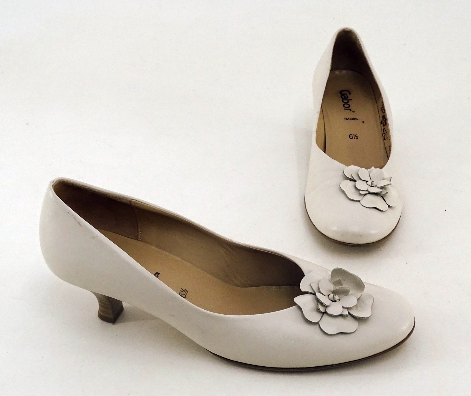 Pumps Gabor Echtleder creme beige Gr. 6,5 39,5