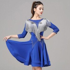 Ballroom Latin Rumba Samba Cha Cha Rhythm Performance Dance Dress Tango Practice