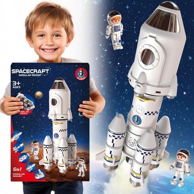 BLOONSY Rocket Ship Toys for Kids | Space Shuttle Toys Model with Astronaut F...