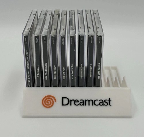 Dreamcast Game Disc Stand | Holds 12 Games | Retro Sega Storage Organizer Rack