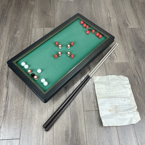 Vintage Bumper Pool Desktop Miniature Table Mini Compact Playset Sticks 23”x13”