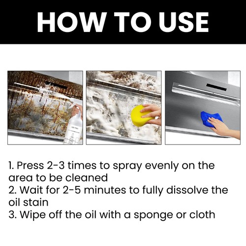 Kitchen Heavy Oil Foam Cleaner Spray Stubborn Stains Cleaner, All-Purpose - Bild 5 von 5