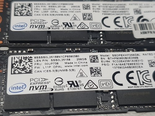 Fast Intel Lenovo SSD 256GB PCIe NVMe M.2 2280 SSSS0L25158 Solid State Drive - Picture 2 of 3