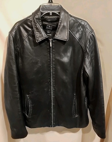 Giacca pelle Wilson’s uomo vintage anni 90 fodera Thinsulate nera grande tinta unita L - Foto 1 di 9