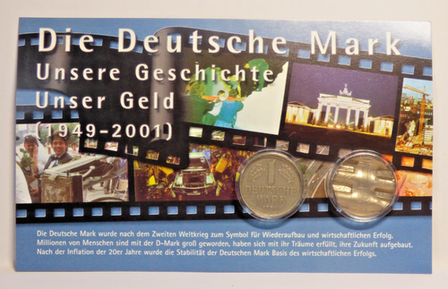 Rarität, limitierte Auflage ,entwertete 1 DM-Münze, 01/2002, in Hülle, Sammlung - Picture 2 of 6