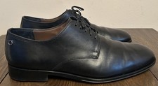 Salvatore Ferragamo PerShore Leather Plain Toe Oxford Welted Black Dress Shoes