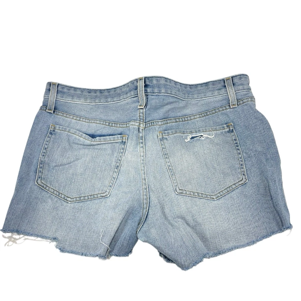 Mossimo женщин шорты размер 14/32 бойфренд короткие искусственно состаренный джинсовой ткани синий Jean - Изображение 4 из 4