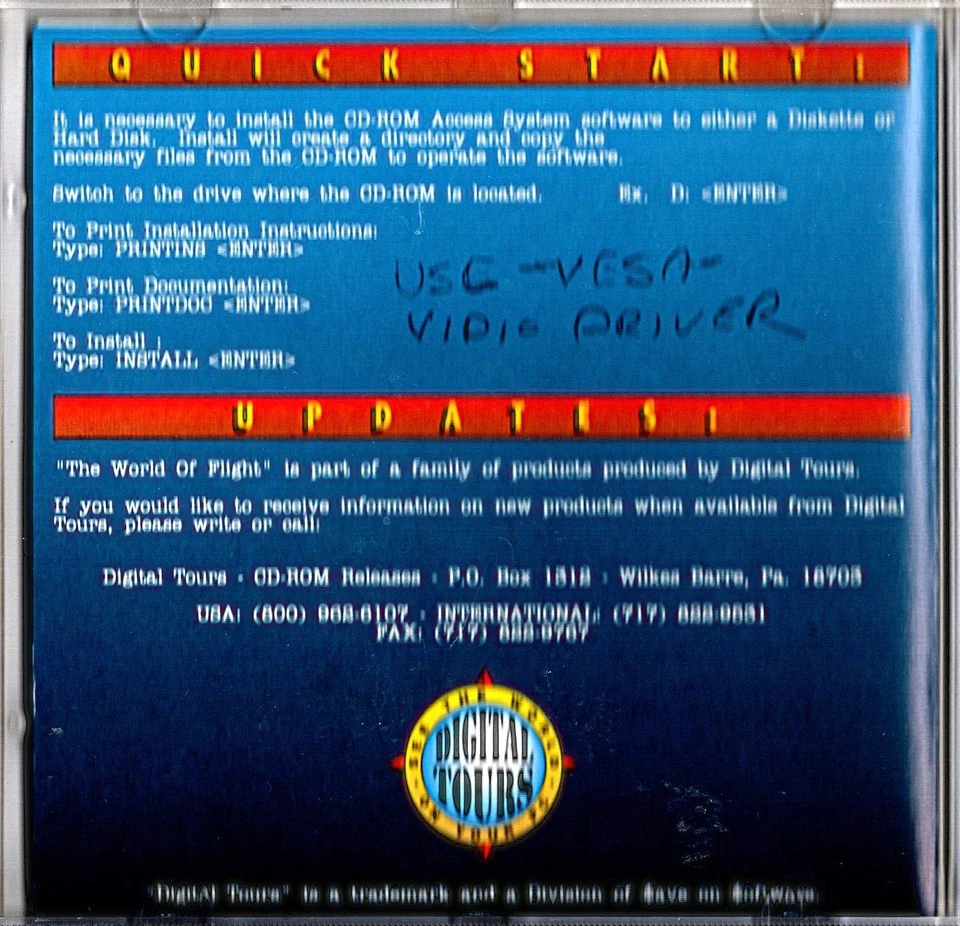 The World of Flight CD-ROM 1990's PC DOS #39 - Image 3 of 4