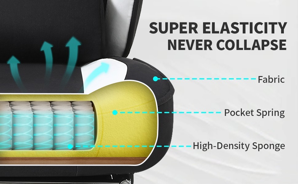 Gaming Chair, Video Gaming Chairs for Adults, Fabric Comfortable Computer Chair