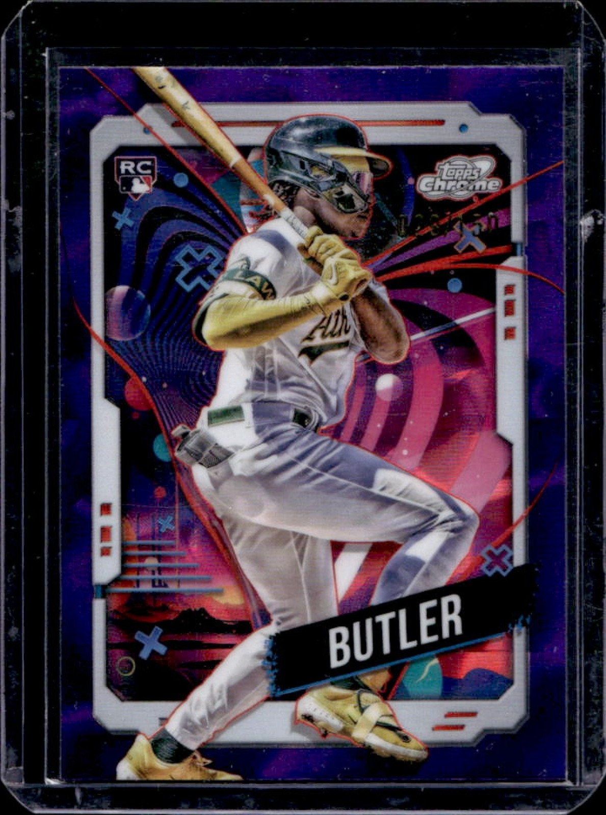 2024 Topps Cosmic Chrome Lawrence Butler RC Purple Nebula Refractor Rookie #/150