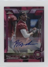 2015 Topps Chrome Mini Rookies BCA Pink Refractor 14/50 Dres Anderson Auto 0ud4