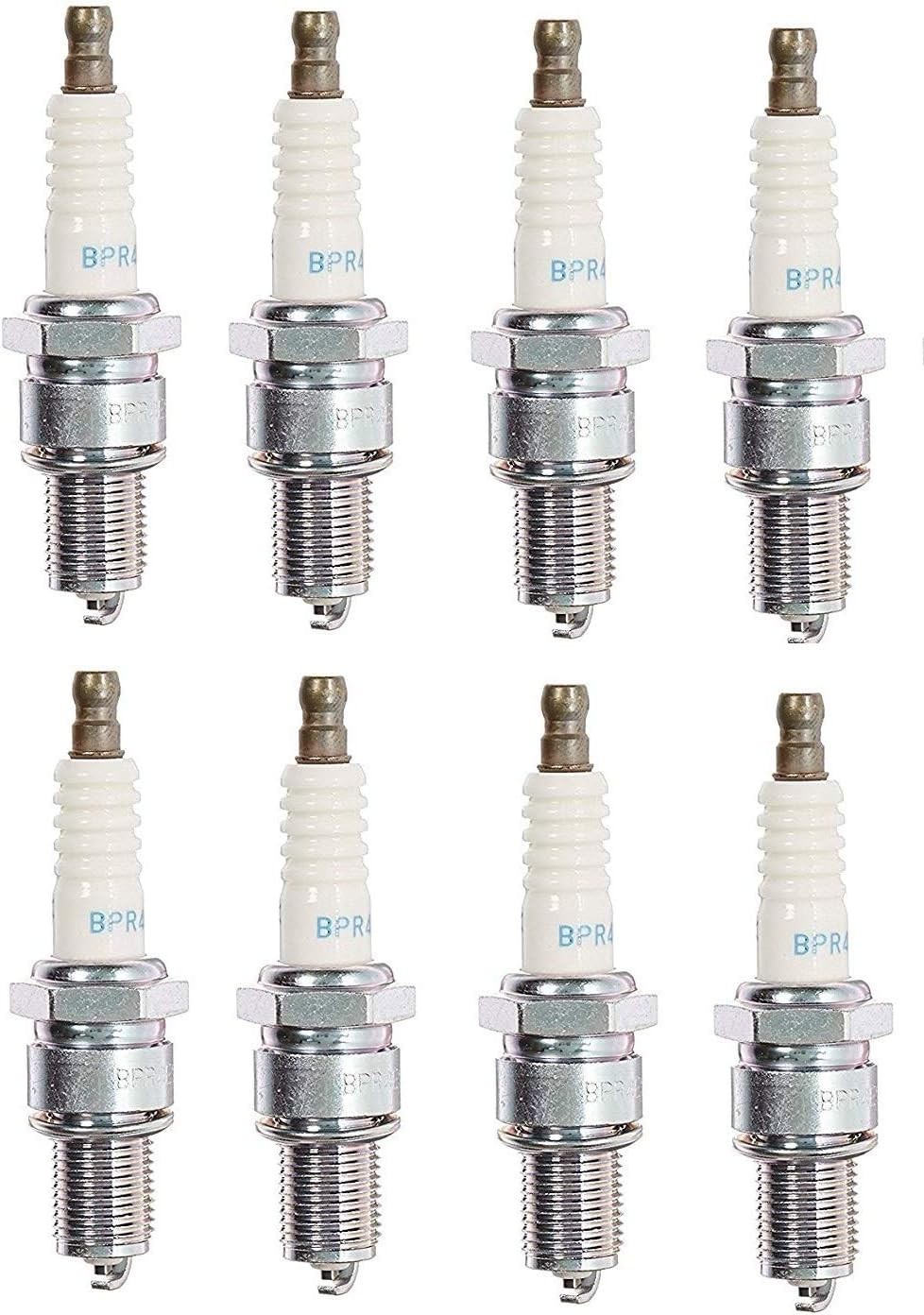 NGK Standard Spark Plugs - Stock #6578 - BPR4ES - Solid Tip - Pack of 8 