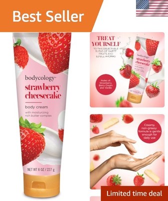Strawberry Cheesecake Body Cream with Shea Butter - 8 oz Aromatherapy