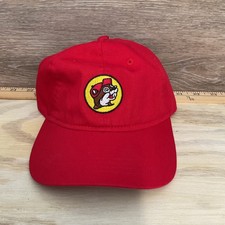 Iconic Red Buc-ee's Mascot Logo Beaver Texas Travel Stop Hat Youth Strap Back