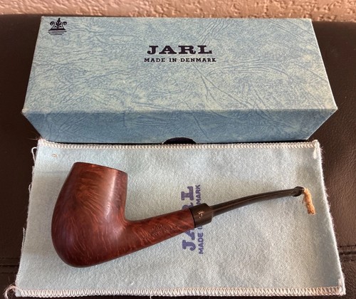 Vintage JARL Tobacco Pipe MADE IN DENMARK,814 BOX & BAG Used