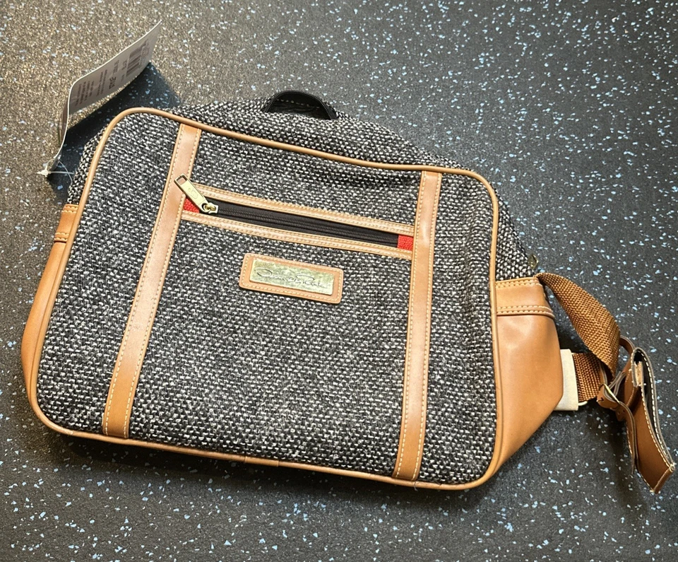 Oscar de La Renta Juego de Equipaje Vintage Tweed 5 Piezas NUEVO con Etiquetas Foto 3 de 4