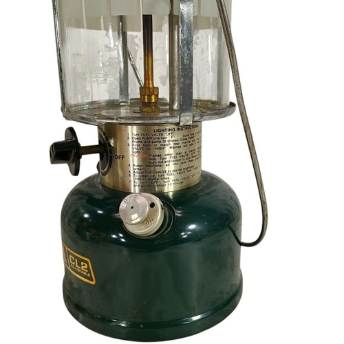 Vintage GREEN COLEMAN CL2 ADJUSTABLE LANTERN 1984 Double Mantle + GLOBE #288 USA - Picture 11 of 17