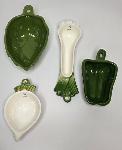 4er Set Vintage Avon Keramik rote Chilischote Messlöffel 1 EL - 1/4 TL - Bild 8 von 20