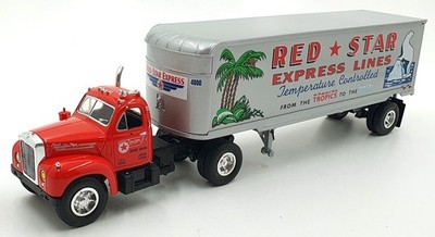 First Gear Maßstab 1:34 19-1510 1960 Modell B-61 Mack + Anhänger Red Star Express