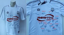 2004-05 Preston Home Shirt Squad Signed inc. Davies & Lucketti COA & Map (31444)